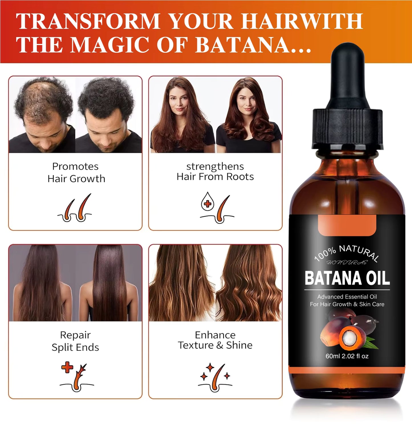 Organic Batana & Argan Hair Growth Oil (60ml) | SOVASH