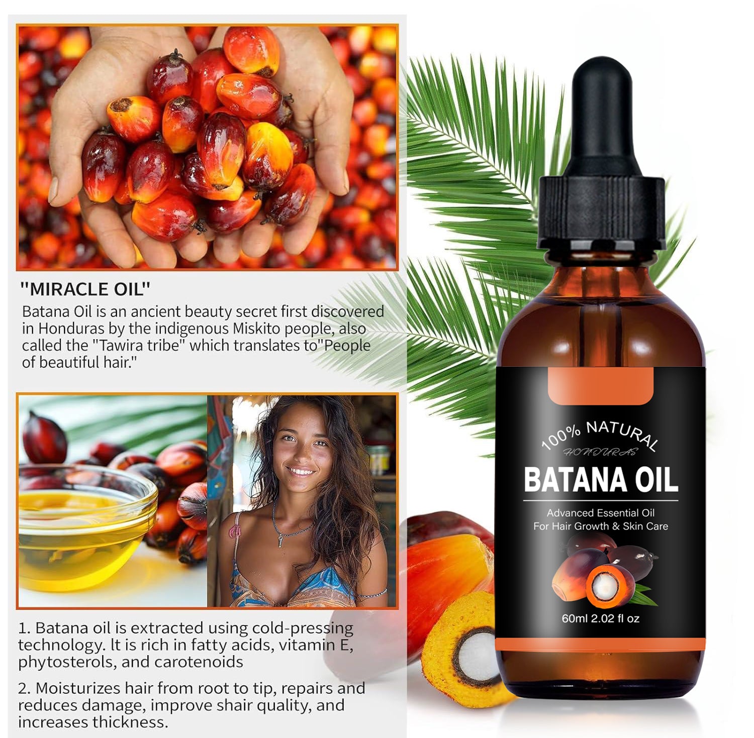 Organic Batana & Argan Hair Growth Oil (60ml) | SOVASH – by SOVASH