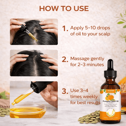 Organic Pumpkin Seed Hair Oil – Cold - Pressed for Growth & Scalp Care – Haircare by SOVASH