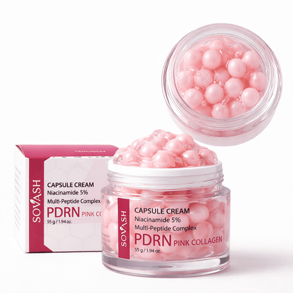 PDRN Pink Collagen Capsule Cream - Deep Hydrating Face Moisturizer with Salmon DNA & Hyaluronic Acid – Skincare by SOVASH