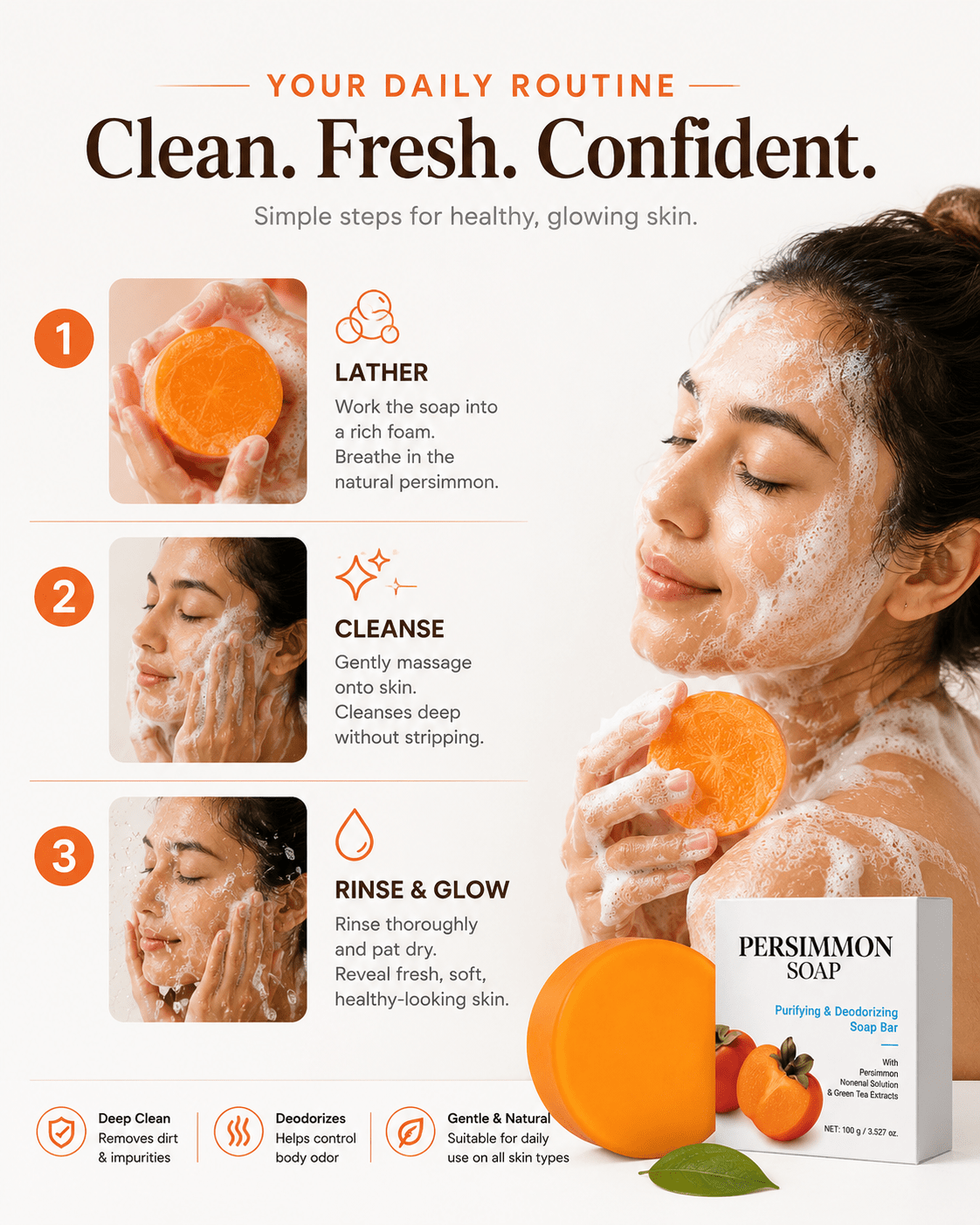 Persimmon Soap Bar by SOVASH™ – Skincare by SOVASH
